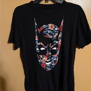 Batman Black Tee with Floral Graphic medium